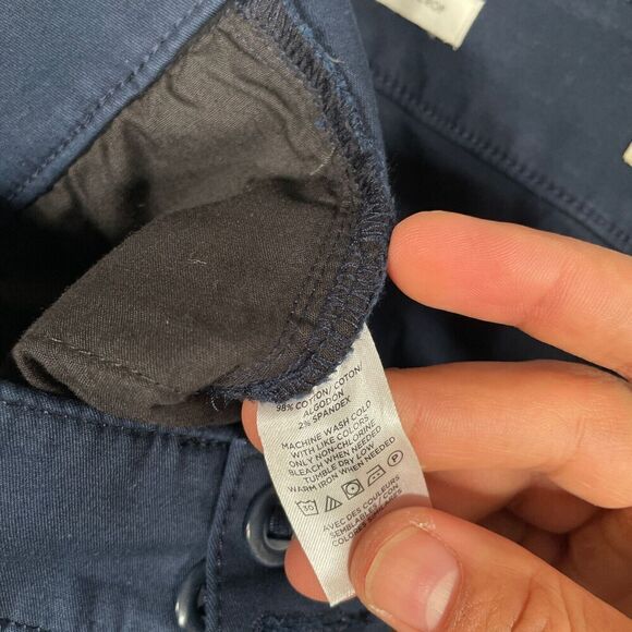 NWT LOFT Women's Straight Crop Chino Pants Size 10 Blue Stretch - Picture 5 of 9